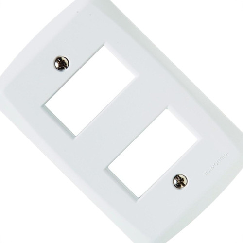Placa Conjunto Modular Tramontina Lux 4X2 - 2 Modulos Separados 57105206 Placa Conjunto Modular Tramontina Lux 4X2 - 2 Modulos Separados 57105206