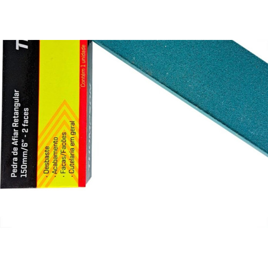 Pedra Afiar Retangular Dupla Face Thompson 6''