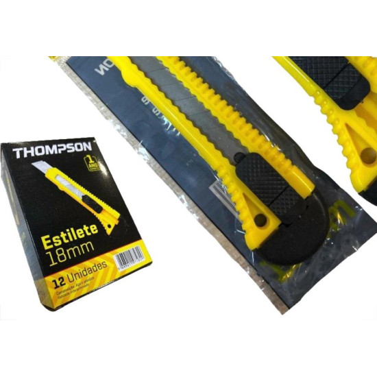 Estilete Largo Thompson 18Mm - Kit C/12 Pecas Estilete Largo Thompson 18Mm - Kit C/12 Pecas