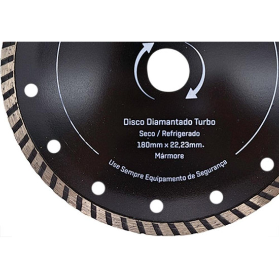 Disco Diamantado Thompson Turbo Seco / Refrigerado 180Mm X 22,23Mm - 7'' - 867 Disco Diamantado Thompson Turbo Seco / Refrigerado 180Mm X 22,23Mm - 7'' - 867