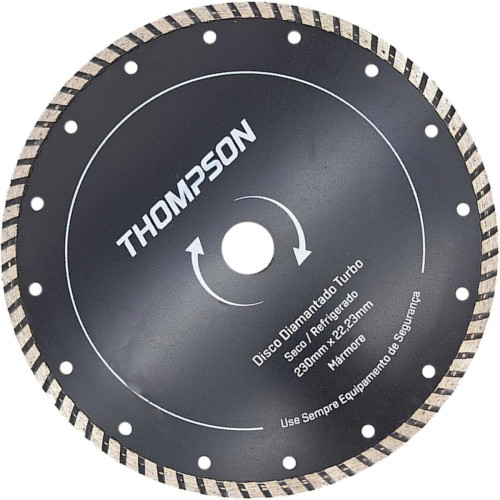 Disco Diamantado Thompson Turbo Seco / Refrigerado 230Mm X 22,23 - 9'' Disco Diamantado Thompson Turbo Seco / Refrigerado 230Mm X 22,23 - 9''
