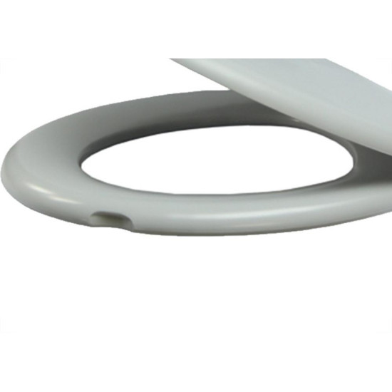 Assento Sanitario Almofadado Alumasa Cinza Claro