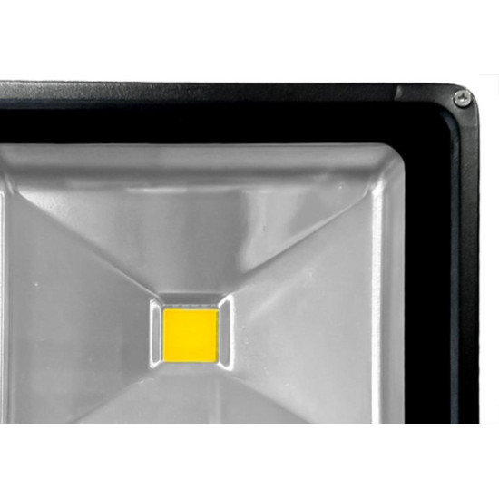 Refletor De Led Golden Fit Preto 30W. 2700K Amarelo