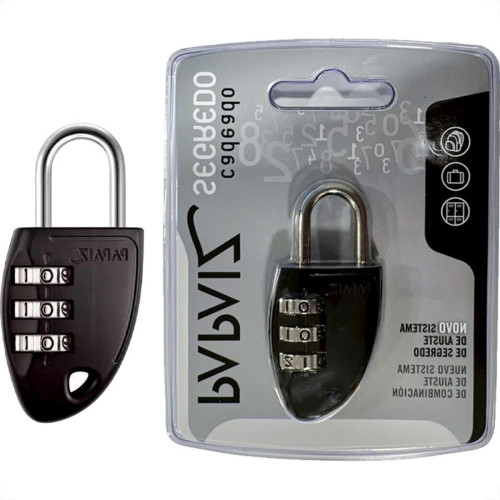 Cadeado Para Mala Papaiz Com Segredo Cs23 Preto Cadeado Para Mala Papaiz Com Segredo Cs23 Preto