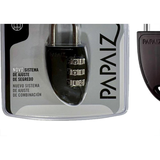 Cadeado Para Mala Papaiz Com Segredo Cs23 Preto Cadeado Para Mala Papaiz Com Segredo Cs23 Preto