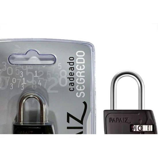 Cadeado Para Mala Papaiz Com Segredo Cs23 Preto Cadeado Para Mala Papaiz Com Segredo Cs23 Preto