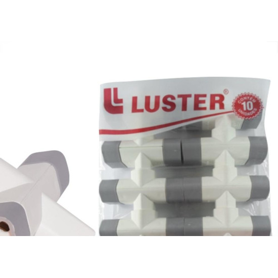 Pino 3 Saidas Luster 2 Polos+Terra 10A. Branco/Cinza - 2044 - Kit C/10 Pecas Pino 3 Saidas Luster 2 Polos+Terra 10A. Branco/Cinza - 2044 - Kit C/10 Pecas