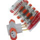 Pino 3 Saidas Luster 2 Polos+Terra 10A. Cinza/Laranja - 2043 - Kit C/10 Pecas Pino 3 Saidas Luster 2 Polos+Terra 10A. Cinza/Laranja - 2043 - Kit C/10 Pecas