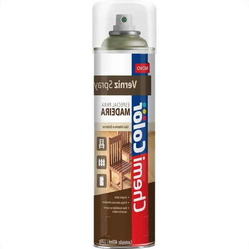 Spray Chemicolor Verniz Madeira Natural 400Ml/220G. Spray Chemicolor Verniz Madeira Natural 400Ml/220G.