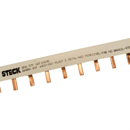 Barramento Steck Bifasico Din Para 54 Disjuntores 80A. - S2F285B