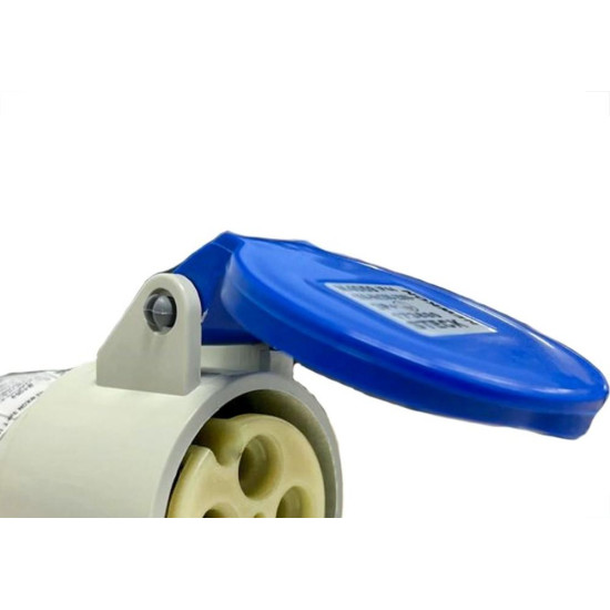Acoplamento Industrial Femea Steck Newkon 3 Polos+Terra 200V. A 250V. 32A. Azul N4259