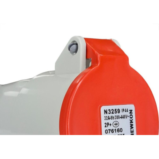 Acoplamento Industrial Femea Steck Newkon 2 Polos+Terra 380V. A 440V. 32A. Vermelho N3259 Acoplamento Industrial Femea Steck Newkon 2 Polos+Terra 380V. A 440V. 32A. Vermelho N3259