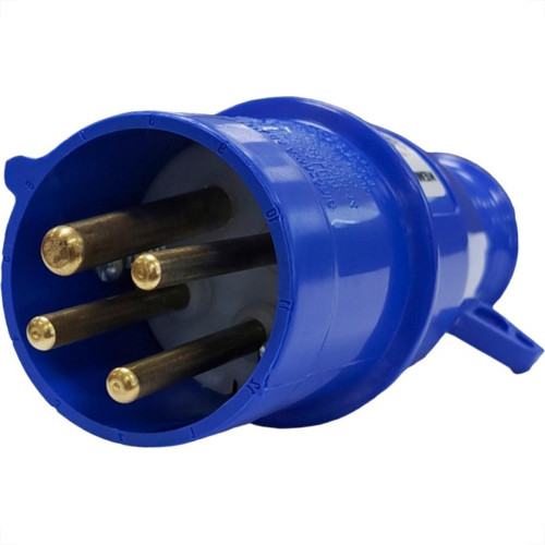 Acoplamento Industrial Macho Steck Newkon 3 Polos+Terra 200V. A 250V. 16A. Azul N4079 Acoplamento Industrial Macho Steck Newkon 3 Polos+Terra 200V. A 250V. 16A. Azul N4079