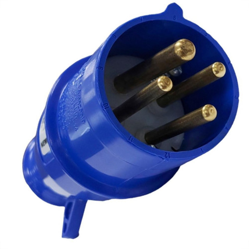 Acoplamento Industrial Macho Steck Newkon 3 Polos+Terra 200V. A 250V. 16A. Azul N4079 Acoplamento Industrial Macho Steck Newkon 3 Polos+Terra 200V. A 250V. 16A. Azul N4079