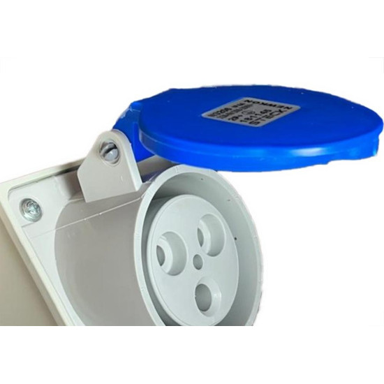 Tomada Industrial Sobrepor Steck Newkon 2 Polos+Terra 200V. A 250V. 16A. Azul - N3006 Tomada Industrial Sobrepor Steck Newkon 2 Polos+Terra 200V. A 250V. 16A. Azul - N3006