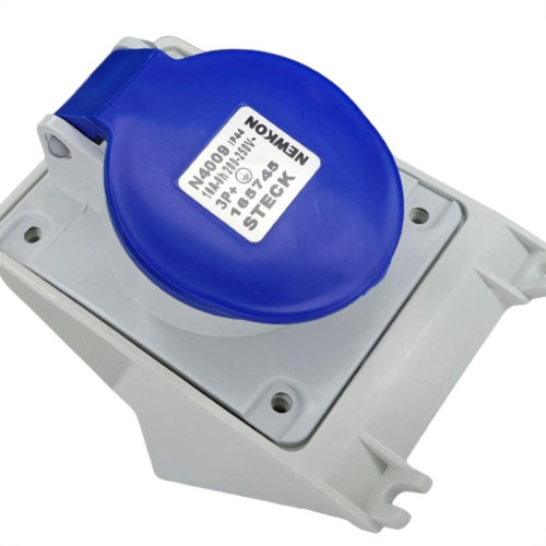 Tomada Industrial Sobrepor Steck Newkon 3 Polos+Terra 200V. A 250V. 16A. Azul - N4009 Tomada Industrial Sobrepor Steck Newkon 3 Polos+Terra 200V. A 250V. 16A. Azul - N4009
