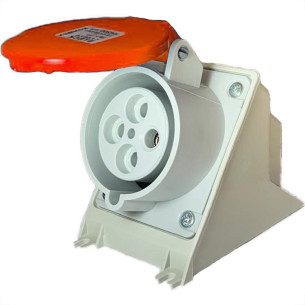 Tomada Industrial Sobrepor Steck Newkon 3 Polos+Terra 380V. A 440V. 16A. Vermelha - N4006