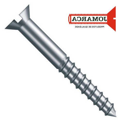 Parafuso Madeira Chata Reta Jomarca 5,5 X 45Mm - Kit C/2 Centos