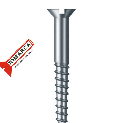Parafuso Madeira Chata Reta Jomarca 5,5 X 45Mm - Kit C/2 Centos