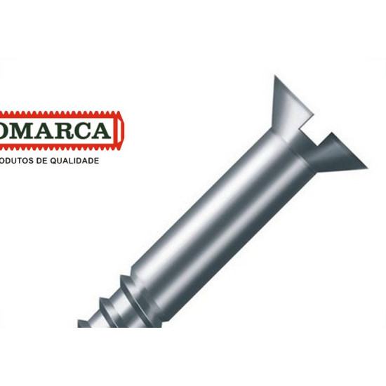 Parafuso Madeira Chata Reta Jomarca 5,5 X 45Mm - Kit C/2 Centos