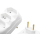 Pino 3 Saidas Flp Reto 2 Polos 10A. Branco - Kit C/10 Pecas Pino 3 Saidas Flp Reto 2 Polos 10A. Branco - Kit C/10 Pecas