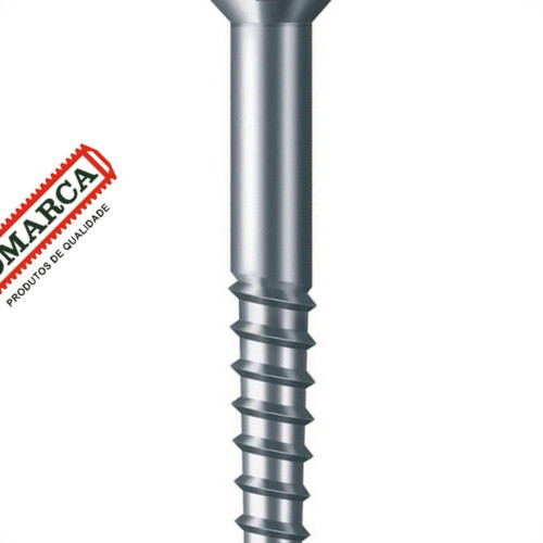 Parafuso Madeira Chata Reta Jomarca 4,5 X 45Mm - Kit C/2 Centos