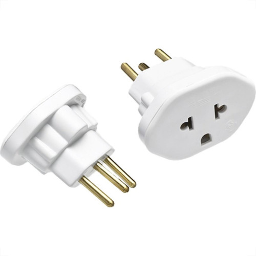Pino Adaptador Flp Universal 2 Polos+Terra 10A. Branco - Kit C/10 Pecas