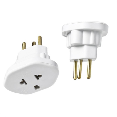 Pino Adaptador Flp Universal 2 Polos+Terra 10A. Branco - Kit C/10 Pecas