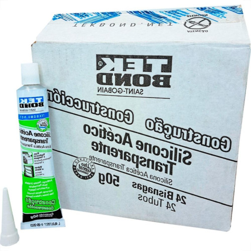Silicone Tekbond Acetico 50G. Construcao Transparente Colmeia - Caixa - Kit C/24 Pecas Silicone Tekbond Acetico 50G. Construcao Transparente Colmeia - Caixa - Kit C/24 Pecas