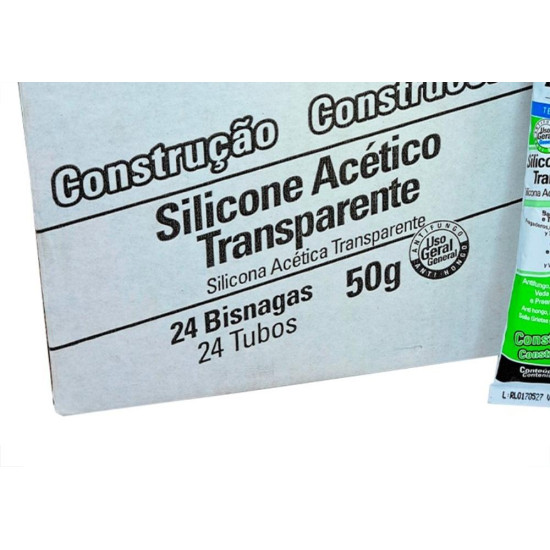 Silicone Tekbond Acetico 50G. Construcao Transparente Colmeia - Caixa - Kit C/24 Pecas Silicone Tekbond Acetico 50G. Construcao Transparente Colmeia - Caixa - Kit C/24 Pecas