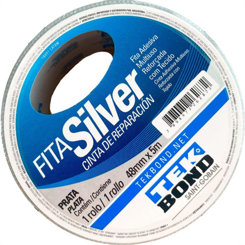 Fita Silver Tape Tekbond 48Mm X 5M Prata Fita Silver Tape Tekbond 48Mm X 5M Prata