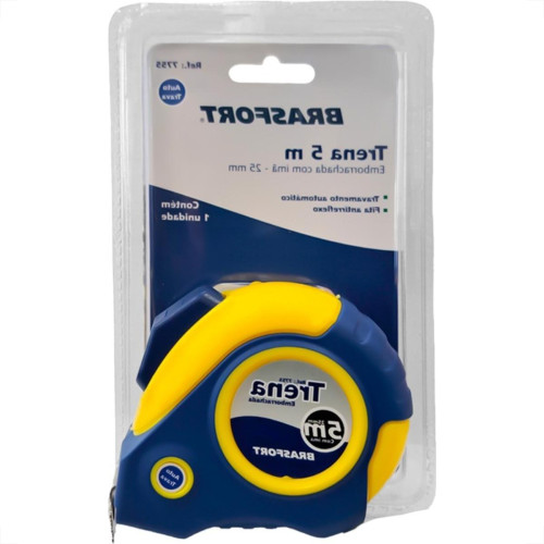 Trena Brasfort Emborrachada Auto Trava E Ima 5Mx25Mm - 7755 Trena Brasfort Emborrachada Auto Trava E Ima 5Mx25Mm - 7755