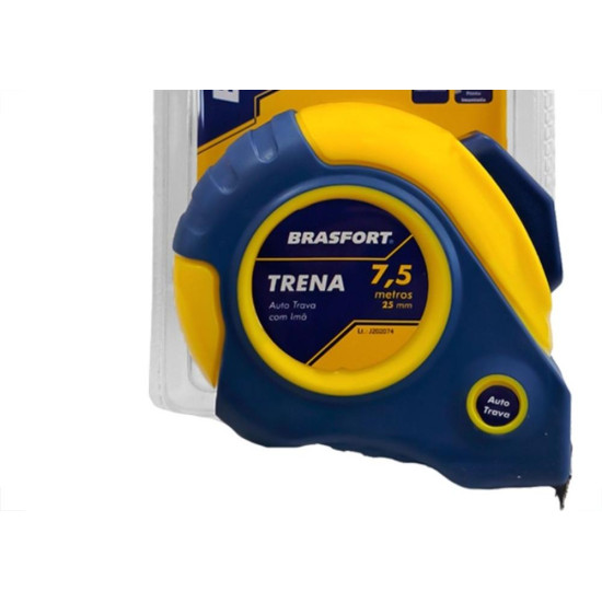 Trena Brasfort Emborrachada Auto Trava E Ima 7,5Mx25Mm - 7756 Trena Brasfort Emborrachada Auto Trava E Ima 7,5Mx25Mm - 7756
