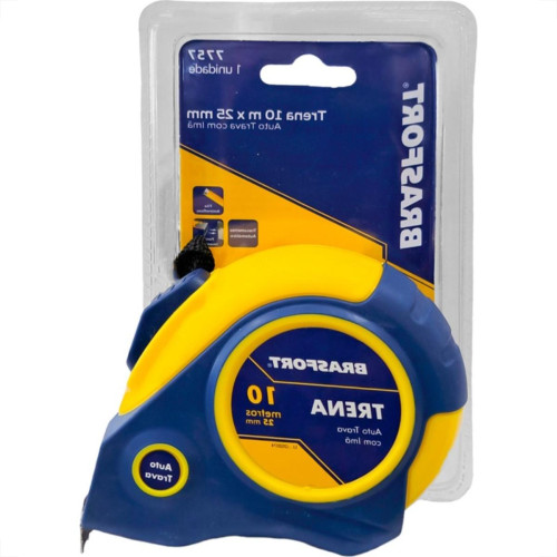 Trena Brasfort Emborrachada Auto Trava E Ima 10Mx25Mm - 7757 Trena Brasfort Emborrachada Auto Trava E Ima 10Mx25Mm - 7757
