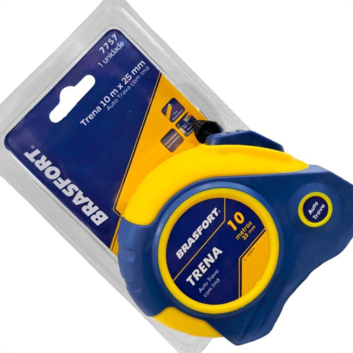 Trena Brasfort Emborrachada Auto Trava E Ima 10Mx25Mm - 7757 Trena Brasfort Emborrachada Auto Trava E Ima 10Mx25Mm - 7757