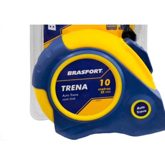 Trena Brasfort Emborrachada Auto Trava E Ima 10Mx25Mm - 7757 Trena Brasfort Emborrachada Auto Trava E Ima 10Mx25Mm - 7757