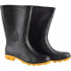 Bota Galocha Pega Forte Preta/Amarela 323 No.37 Com Meia Bota Galocha Pega Forte Preta/Amarela 323 No.37 Com Meia
