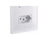 Conjunto Pial Zeffia Modulo Com Placa 1 Simples + 1 Tomada 2P+T. - 0112 Conjunto Pial Zeffia Modulo Com Placa 1 Simples + 1 Tomada 2P+T. - 0112