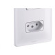 Conjunto Pial Zeffia Modulo Com Placa 1 Paralelo + 1Tomada 2P+T - 680114