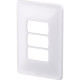 Placa Conjunto Modular Zeffia 4X2 - 3 Modulos Separados Horizontal 0183 Placa Conjunto Modular Zeffia 4X2 - 3 Modulos Separados Horizontal 0183