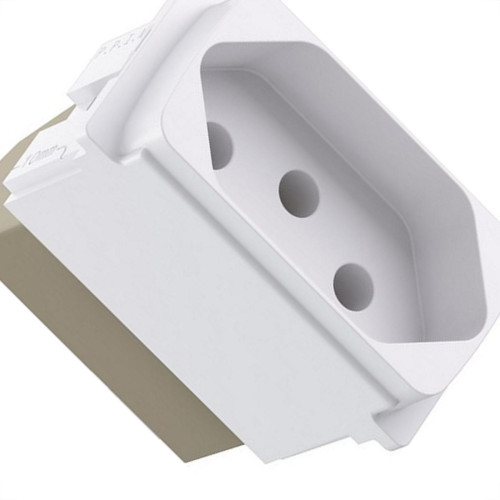 Modulo Pial Zeffia 1 Tomada 10A. Branco - 680160 Modulo Pial Zeffia 1 Tomada 10A. Branco - 680160
