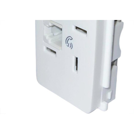 Modulo Pial Zeffia Tomada Telebras + Rj11 Branco - 680155 Modulo Pial Zeffia Tomada Telebras + Rj11 Branco - 680155