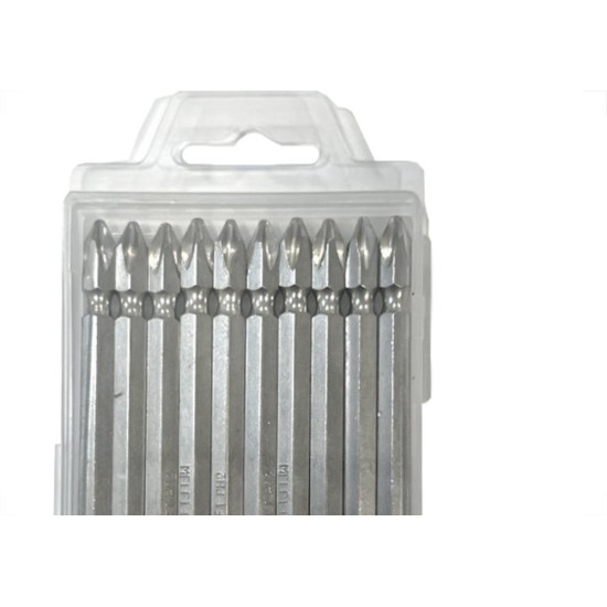Ponteira Para Parafusadeira Melfi Ponta Dupla Phillips 100Mm Com 10 Pecas Ponteira Para Parafusadeira Melfi Ponta Dupla Phillips 100Mm Com 10 Pecas