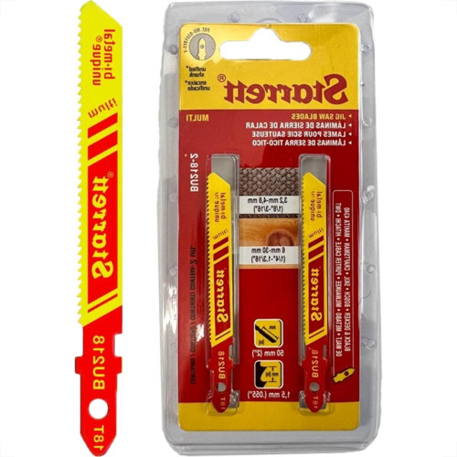 Serra Tico-Tico Lamina Starrett Multi Bi-Metal Com 2 Pecas Bu218-2 - 50Mm - 18T Serra Tico-Tico Lamina Starrett Multi Bi-Metal Com 2 Pecas Bu218-2 - 50Mm - 18T