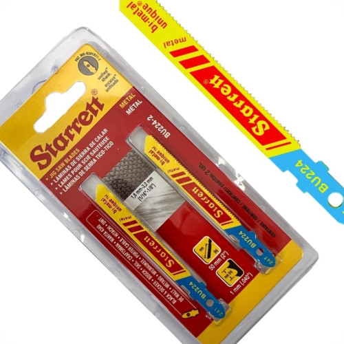 Serra Tico-Tico Lamina Starrett Metal Bi-Metal Com 2 Pecas Bu224-2 - 50Mm - 24T Serra Tico-Tico Lamina Starrett Metal Bi-Metal Com 2 Pecas Bu224-2 - 50Mm - 24T