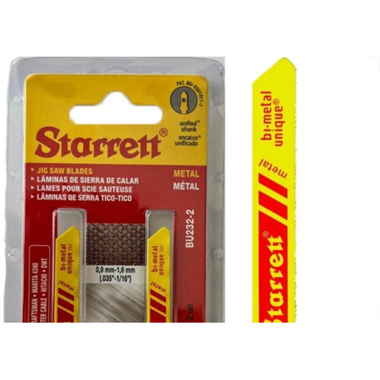 Serra Tico-Tico Lamina Starrett Metal Bi-Metal Com 2 Pecas Bu232-2 - 50Mm - 32T Serra Tico-Tico Lamina Starrett Metal Bi-Metal Com 2 Pecas Bu232-2 - 50Mm - 32T