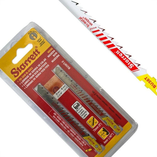 Serra Tico-Tico Lamina Starrett Madeira Bi-Metal Com 2 Pecas Bu36T-2 - 75Mm - 6T Serra Tico-Tico Lamina Starrett Madeira Bi-Metal Com 2 Pecas Bu36T-2 - 75Mm - 6T