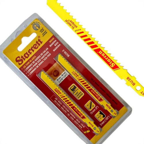 Serra Tico-Tico Lamina Starrett Madeira Bi-Metal Com 2 Pecas Bu38-2 - 75Mm - 8T