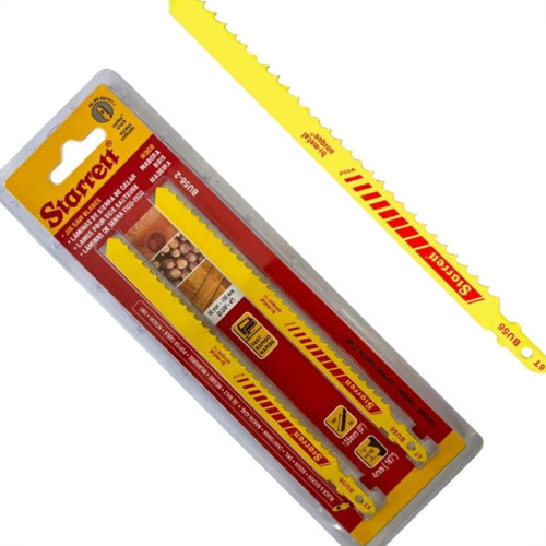 Serra Tico-Tico Lamina Starrett Madeira Bi-Metal Com 2 Pecas Bu56-2 - 125Mm - 6T Serra Tico-Tico Lamina Starrett Madeira Bi-Metal Com 2 Pecas Bu56-2 - 125Mm - 6T