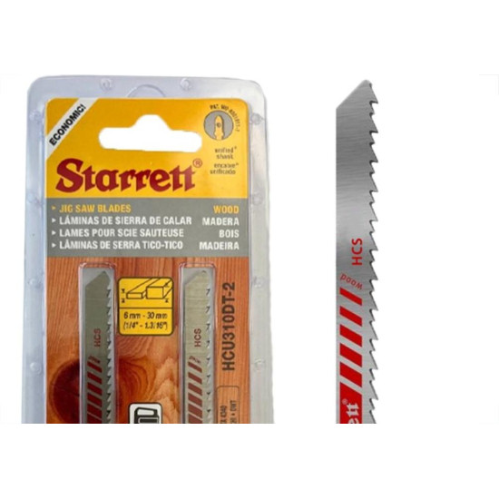 Serra Tico-Tico Lamina Starrett Madeira Bi-Metal Com 2 Pecas Hcu310Dt-2 - 75Mm - 10T Serra Tico-Tico Lamina Starrett Madeira Bi-Metal Com 2 Pecas Hcu310Dt-2 - 75Mm - 10T